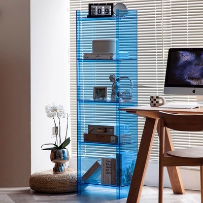 亚克力书架自由组合靠墙一体架子