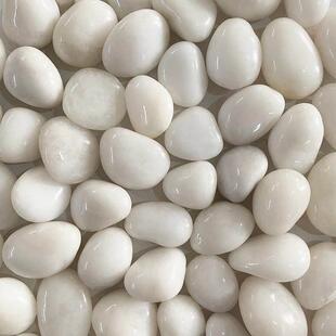 白色鹅卵石批装饰发天然原石鱼缸雨花石头园林铺地花园造景白石子