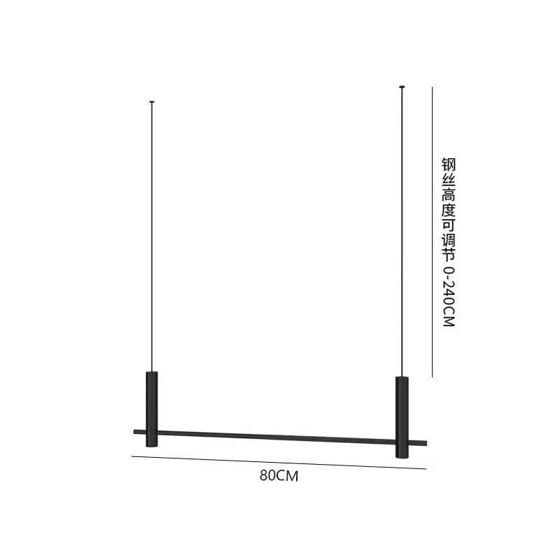 服装店吊架钢丝绳高低调节挂衣架子吊顶悬挂婚纱架女装店吊杆黑色