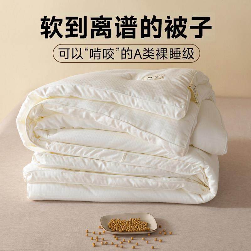 A类原棉大豆纤维被子冬被被芯春秋被空调被加厚双人学生宿舍单人,床上用品,化纤被,淘宝优惠券,粉丝福利购,淘宝优惠卷