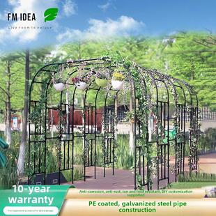 大胆的塑料涂层钢管拱形攀爬藤架拱形花架园艺支架户外庭院花园玫