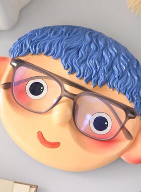 可爱男女孩眼镜架摆件首饰托 托盘收纳盒桌面装饰品创意卡通生日