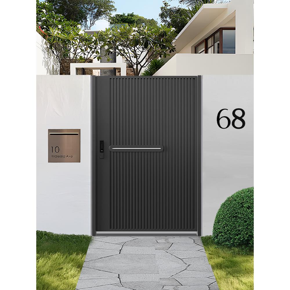 别墅花园入户门农村自建房铝艺双开大门户外小院子门铝合金庭院门