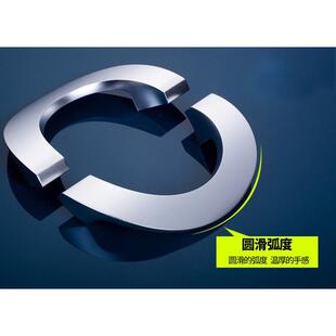 加厚半圆玻璃门拉手淋浴房把手简约太空铝木门把手实心铝合金把手