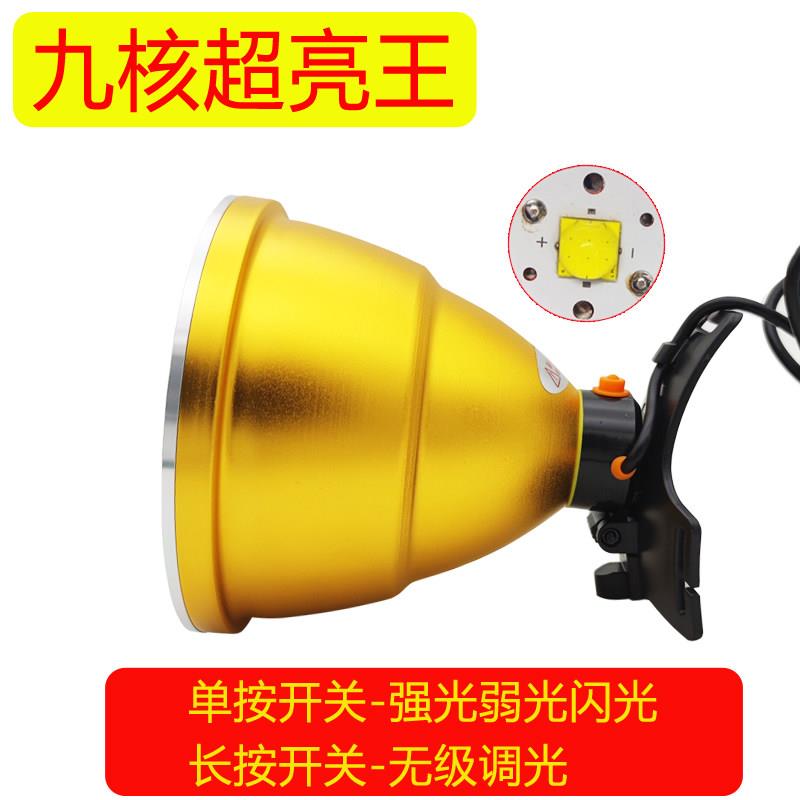 12V头灯强光超亮外接夹电瓶聚光散光轻便抓鱼照黄鳝蚂蟥LED单灯头