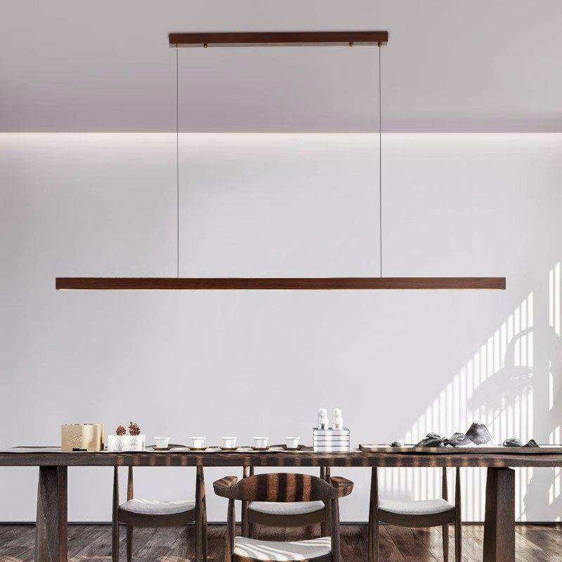 新中式餐厅吊灯极简一字吧台餐吊灯简约实木led长条餐桌茶室吊灯,家装灯饰光源,餐厅吊灯,淘宝优惠券,粉丝福利购,淘宝优惠卷