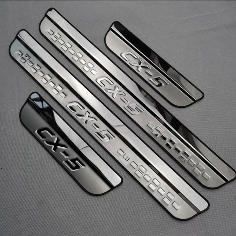 适用于2017-2021马自达CX5后护板改装专用后备箱门槛条装饰件