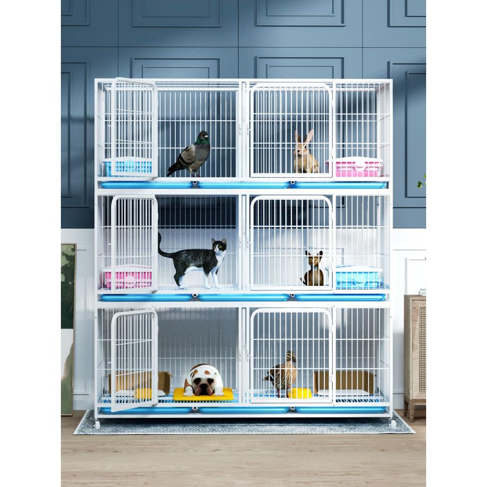 猫笼子三层繁殖笼宠物店寄养多层小型犬狗笼猫舍繁育笼超大鸽子笼