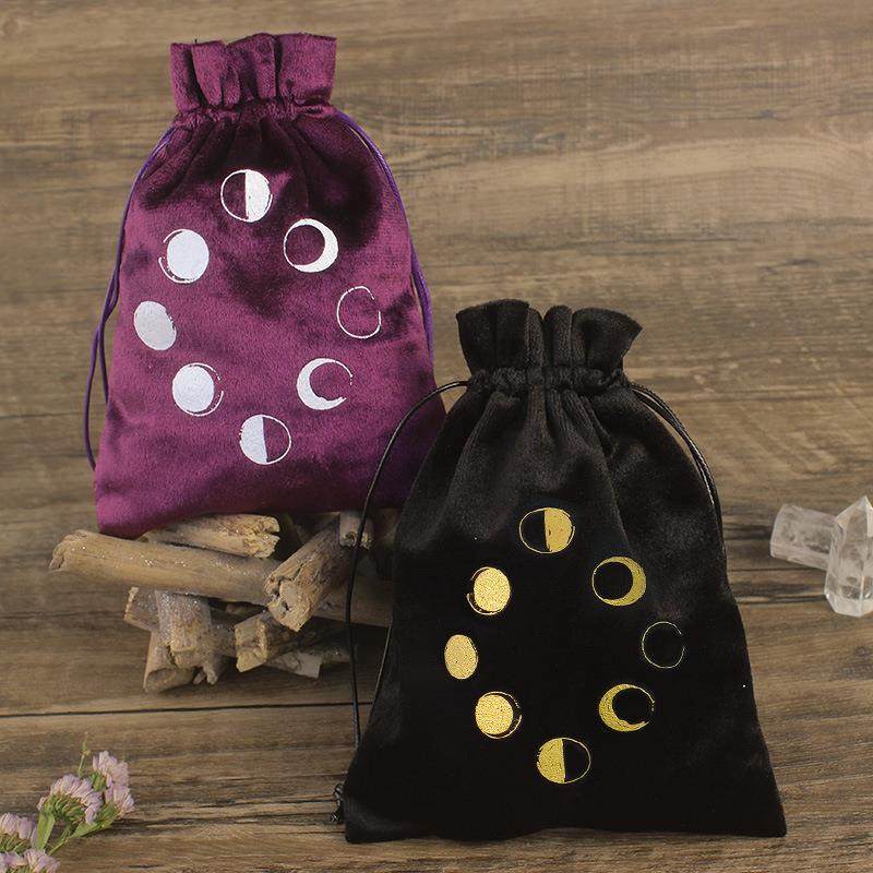 13x18cm月相月食变化塔罗牌专用牌袋卡牌小物件珠宝水晶石收纳袋