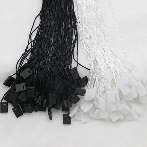 服装吊牌绳 箱包单插吊粒 白色方块挂绳 吊粒 手穿绳现货