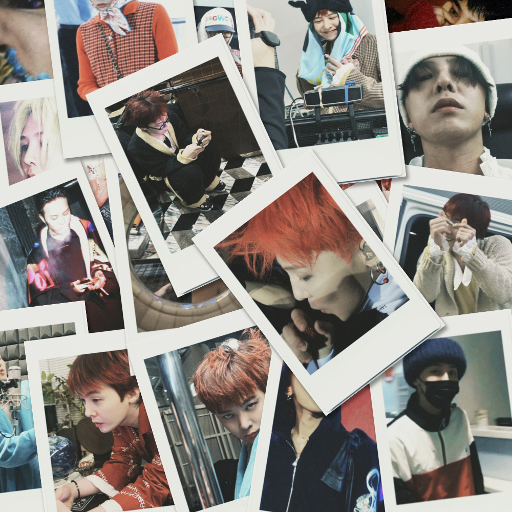 160张bigbang权志龙ins拍立得小卡贴画帅气爱豆应援diy手账防水