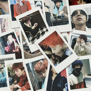 160张bigbang权志龙ins拍立得小卡贴画帅气爱豆应援diy手账防水