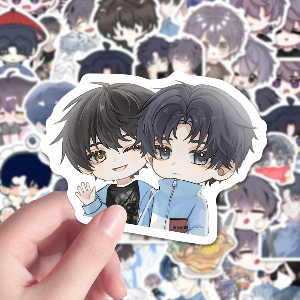 160张湛无不盛同人贴纸可爱卡通二次元这题超纲了许盛邵湛diy贴画