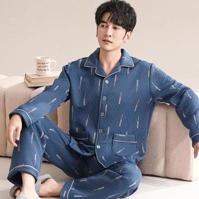 三层空气棉加厚睡衣套装