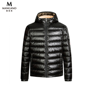 连帽羽绒服百搭轻薄保暖外套男士 Mangano曼加龙冬季 90鹅绒