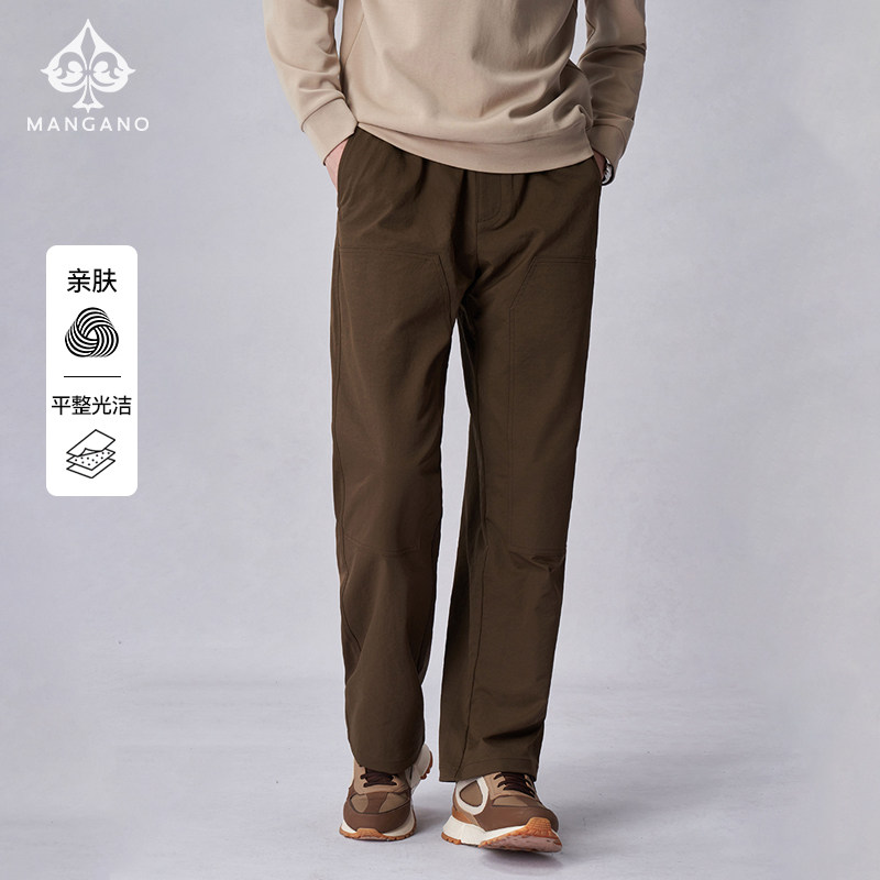Mangano曼加龙25秋冬时尚男士抽绳松紧腰运动裤直筒裤宽松休闲裤,男装,休闲裤,淘宝优惠券,粉丝福利购,淘宝优惠卷