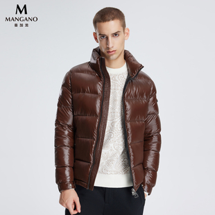 Mangano曼加龙奥莱季新款纯色立领鸭绒羽绒服百搭保暖外套男士