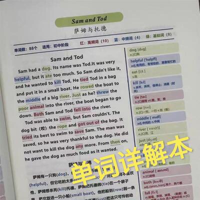 70篇短文记完初中1600词汇搞定中考必背单词语法详解初中通用版