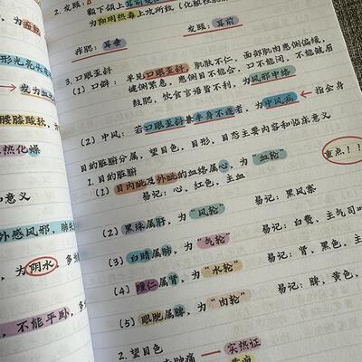 中医四大基础2025中医执业与助理资格考试学霸笔记俊的手写笔记
