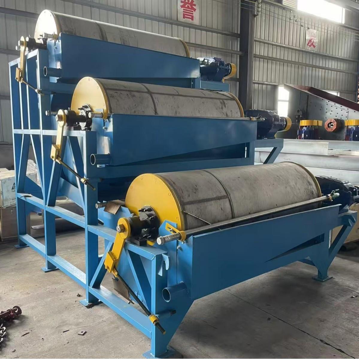 磁选机永磁筒式干湿式除铁器型号齐全支持定制细粉选铁三辊磁选机