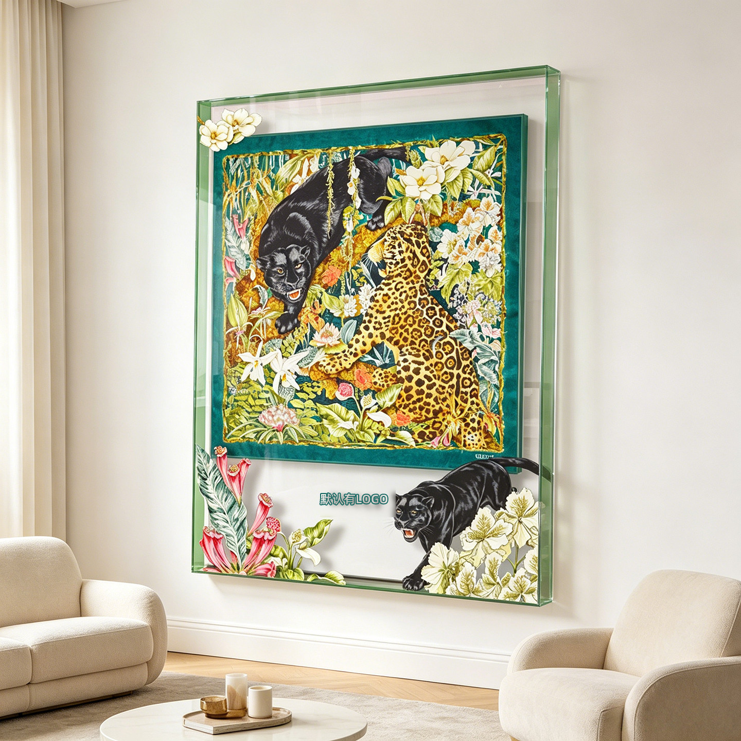 法式复古骏马苹果树丝巾装饰画田园动物装饰挂画客厅卧室桌面摆画
