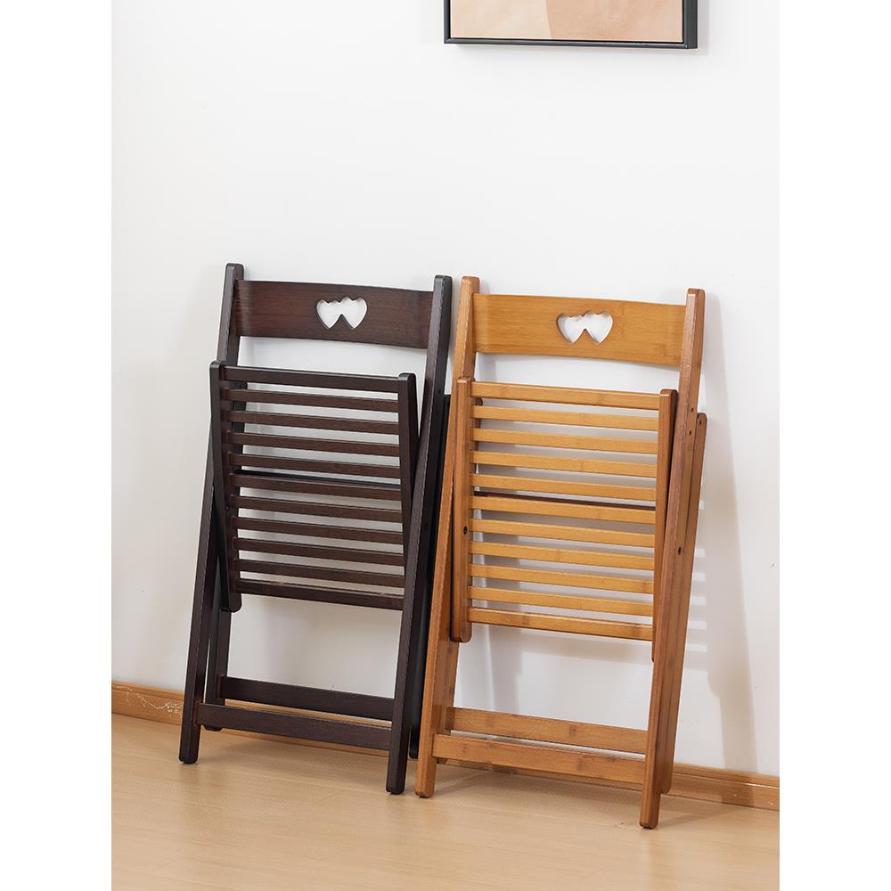 家用可折叠椅北欧休闲靠背椅竹实木便携式户外钓鱼小凳子儿童餐椅