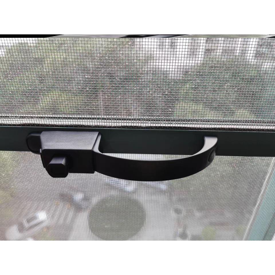 金刚网纱窗执手插销锁防盗纱窗锁扣把手铝合金推拉纱门窗户拉手锁