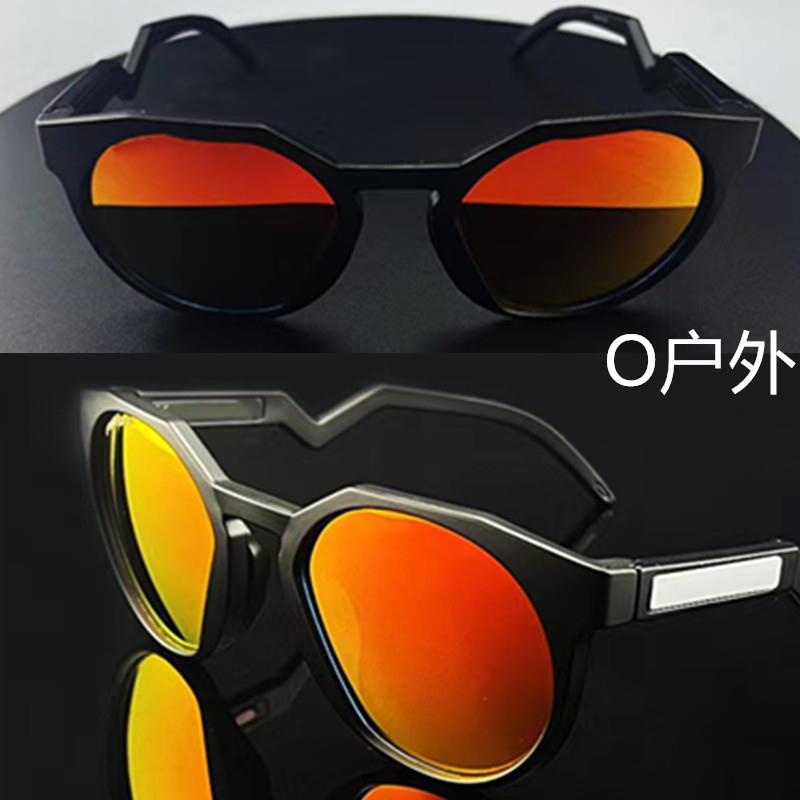 O户外 异形镜高颜值护眼帅气运动眼镜司机开车时装百搭DJ夜店墨镜