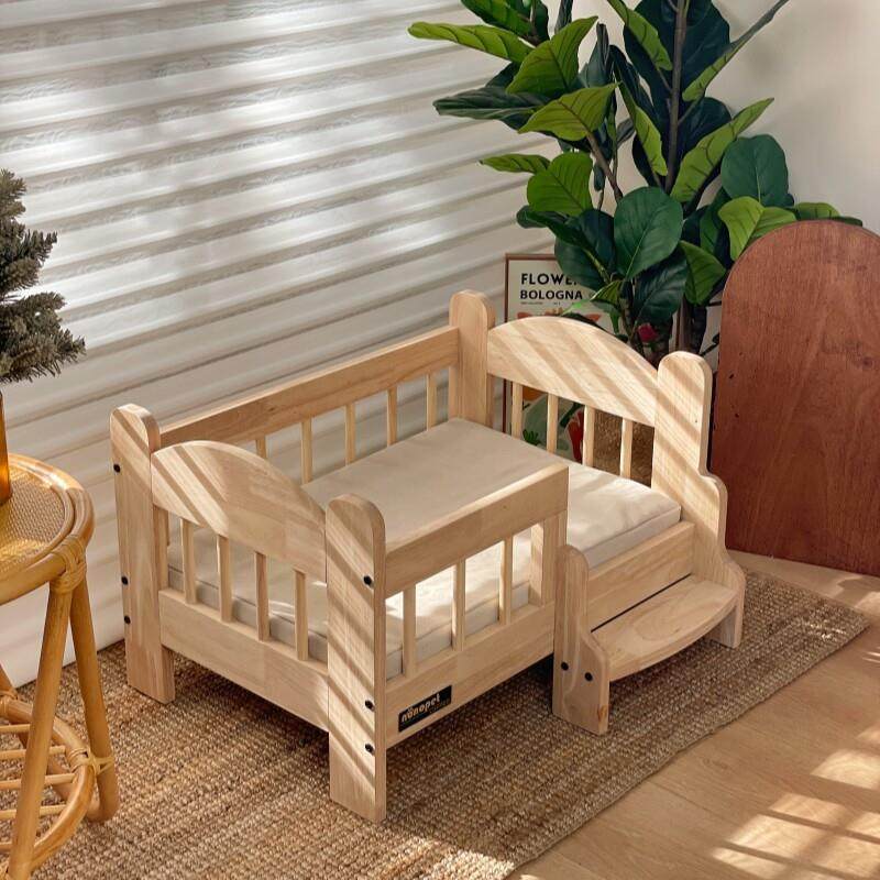 nonopet田园风宠物猫狗实木栅栏床可拆洗帆布窝垫四季防潮离地床,宠物/宠物食品及用品,猫狗床/躺椅,淘宝优惠券,粉丝福利购,淘宝优惠卷