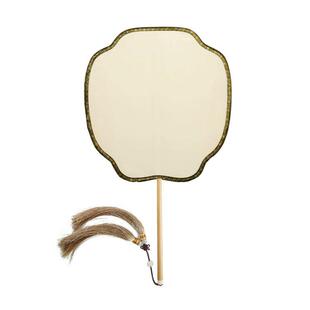 红木宫扇，边空白光古董香竹双面丝熟丝扇工艺礼品扇桌屏风圆扇