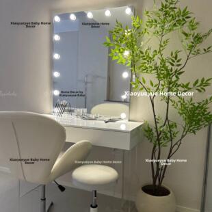 高级影楼专业带灯化妆台婚纱店美容院彩妆纹绣师专用亚克力化妆桌