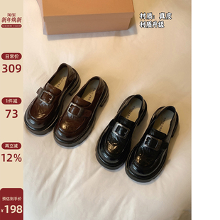 小皮鞋 Chio2nd南风 软底不累脚英伦春秋单鞋 女2025新款 真皮乐福鞋