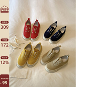 Chio2nd南风 超火厚底年轻人一脚蹬布鞋 增高6cm帆布鞋 女2025新款