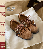 4cm增高磨砂牛皮德训鞋 子女款 秋冬复古休闲鞋 Chio2nd南风 运动鞋