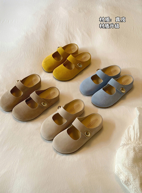 Chio2nd南风 增高6cm 勃肯鞋包头半拖鞋女外穿玛丽珍一脚蹬懒人鞋