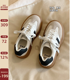 女款 板鞋 2025新款 鞋 Chio2nd南风 子百搭真皮厚底小白鞋 真皮休闲鞋