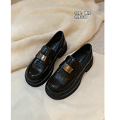 Chio2nd南风 秋冬复古软底不累脚小皮鞋 真皮牛皮乐福鞋 女2024新款