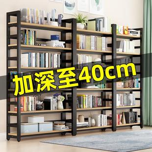 W7书架落地储物架子展示架简易儿童家用铁艺多层收纳钢木书柜置物