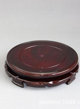 【6-40cm底座】圆形木质底座工艺品配件花瓶花盆酒坛底托旋转