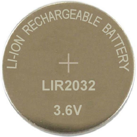LIR2032纽扣电池 3.6V 2032充电电池 LIR2032纽扣充电锂电池 环保