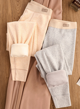 新款男士保暖裤加绒加厚秋裤纯棉毛裤青年男生秋冬保暖棉裤打底裤