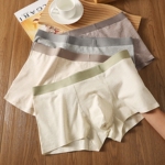 男士内裤天然彩棉内裤男纯棉裆透气四角男生短裤轻薄青年平角裤头