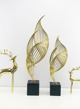 客厅艺术品摆件玄关电视柜家居装饰品酒店大堂样板房现代轻奢摆设