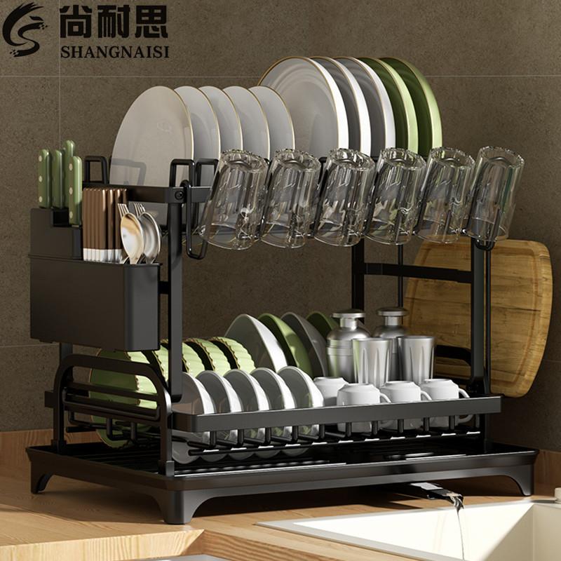 厨房置物架碗碟盘沥水架家用多功能放碗架筷子刀具砧板水杯收纳架