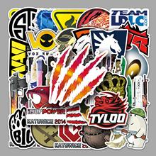 52张CS GO涂鸦个性跨境游戏咕卡手账DIY滑板水杯行李箱贴纸防水