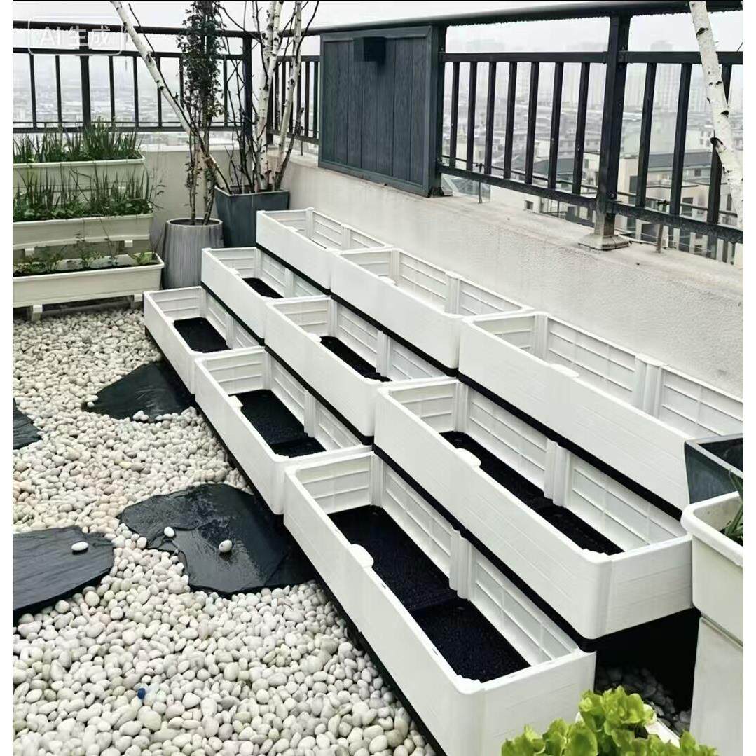 阶梯种菜专用箱楼顶种菜盆种植箱梯田立体多层阳台种菜箱架子特大