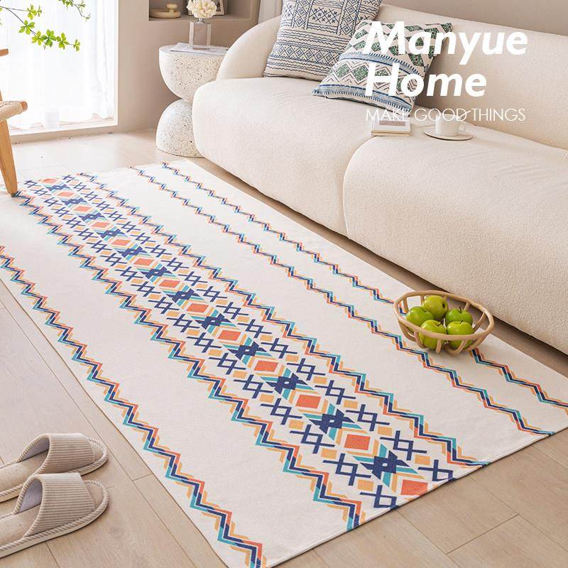 蔓越家 覆古棉麻地垫卧室床边垫地毯简约现代客厅沙发茶几脚垫,居家布艺,家用脚垫,淘宝优惠券,粉丝福利购,淘宝优惠卷