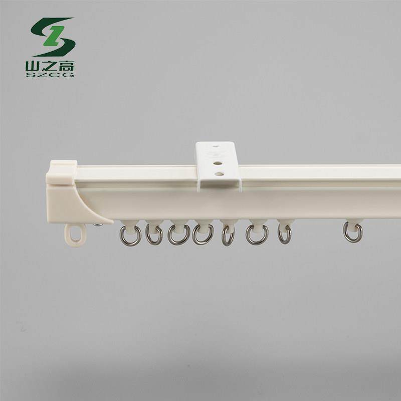 米可窗帘丨德裕铝合金窗帘轨道静音直轨单双轨家用装侧装导轨滑道