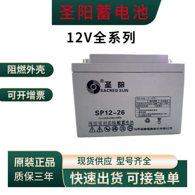 圣阳免维护蓄电池12V65AH/80AH/100/120/150/200/250AH路灯房车