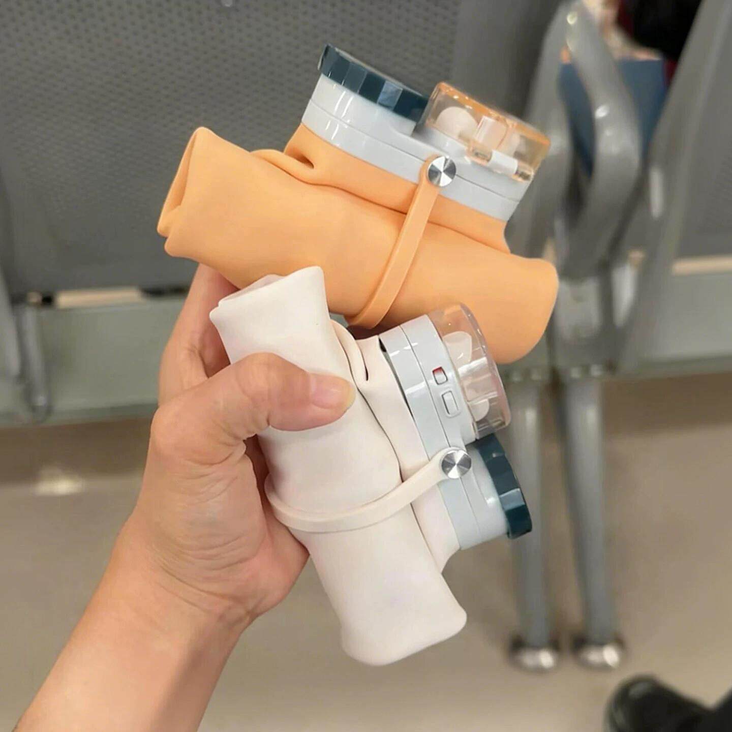 硅胶水杯便携折叠大容量防摔牛奶瓶外出旅行运动手提软水壶耐高温